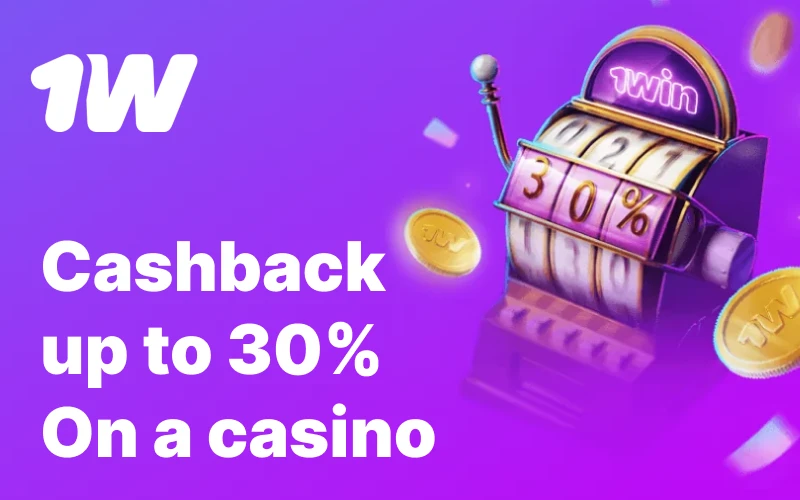 Get up to 30% casino cashback on the official 1win website for your lost bets.