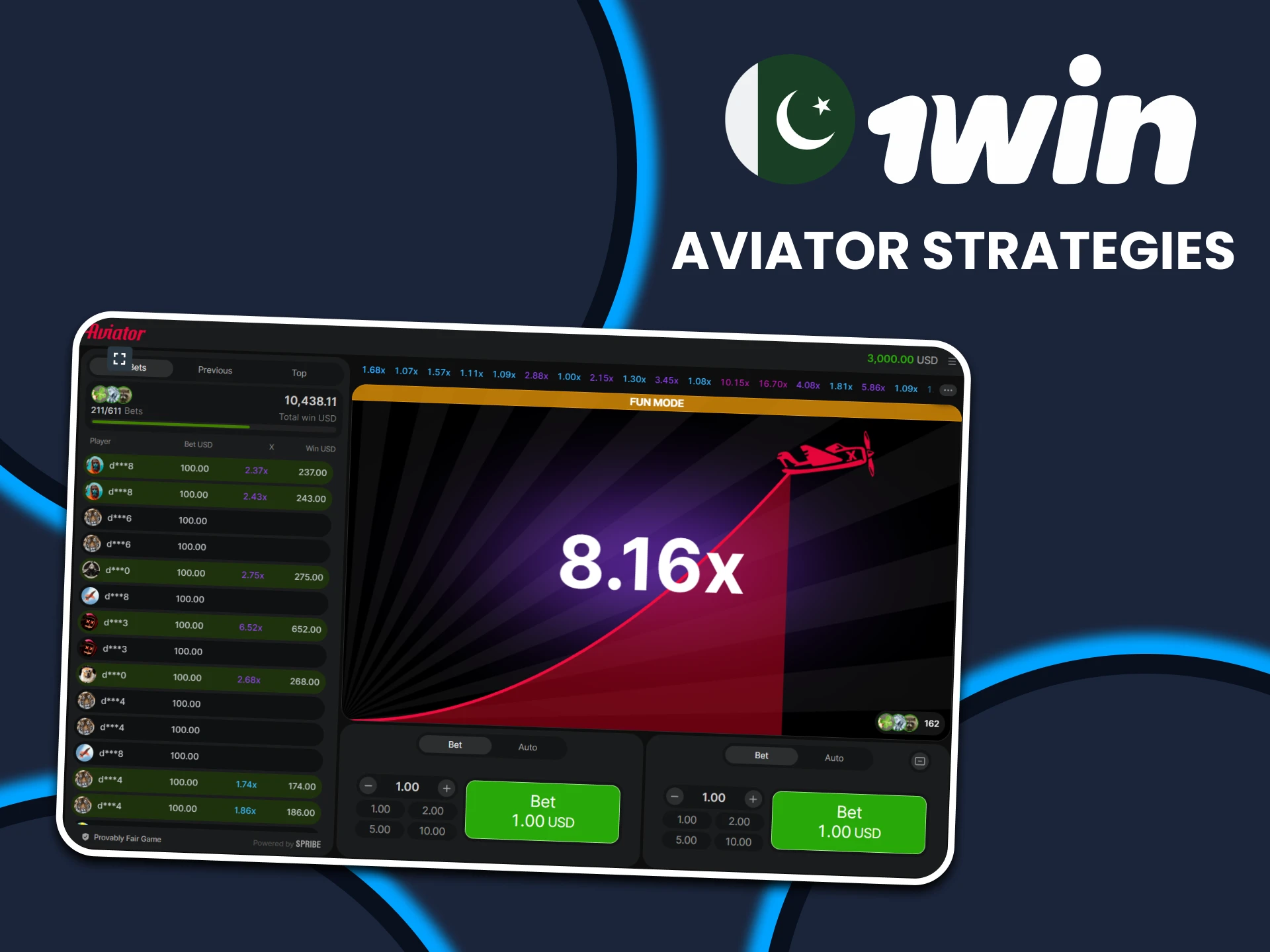 Learn strategies for winning in Aviator at 1win.