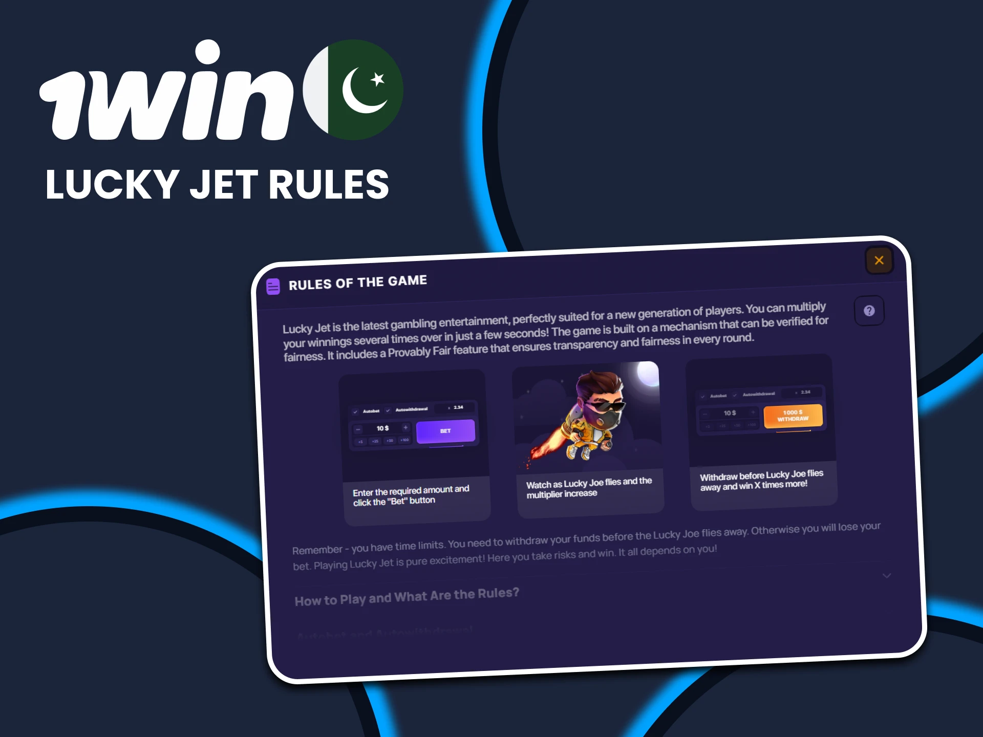 Learn the rules of the Lucky Jet game on 1win.