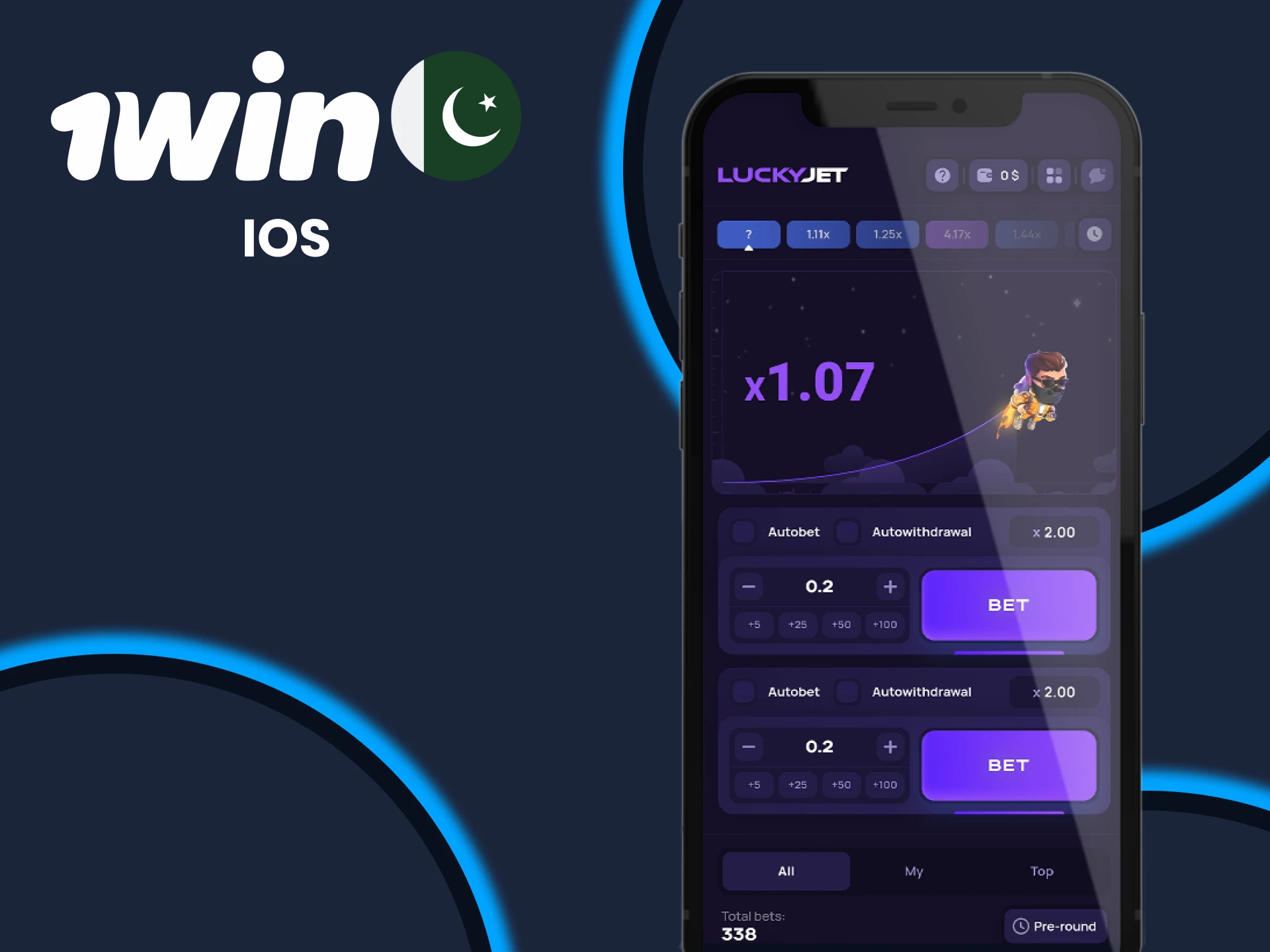 Play Lucky Jet on your iOS device.