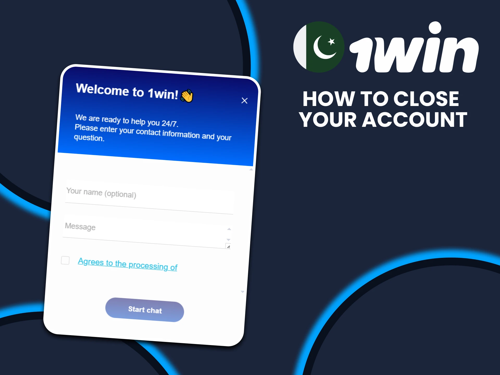 To delete your 1win account you need to contact support.