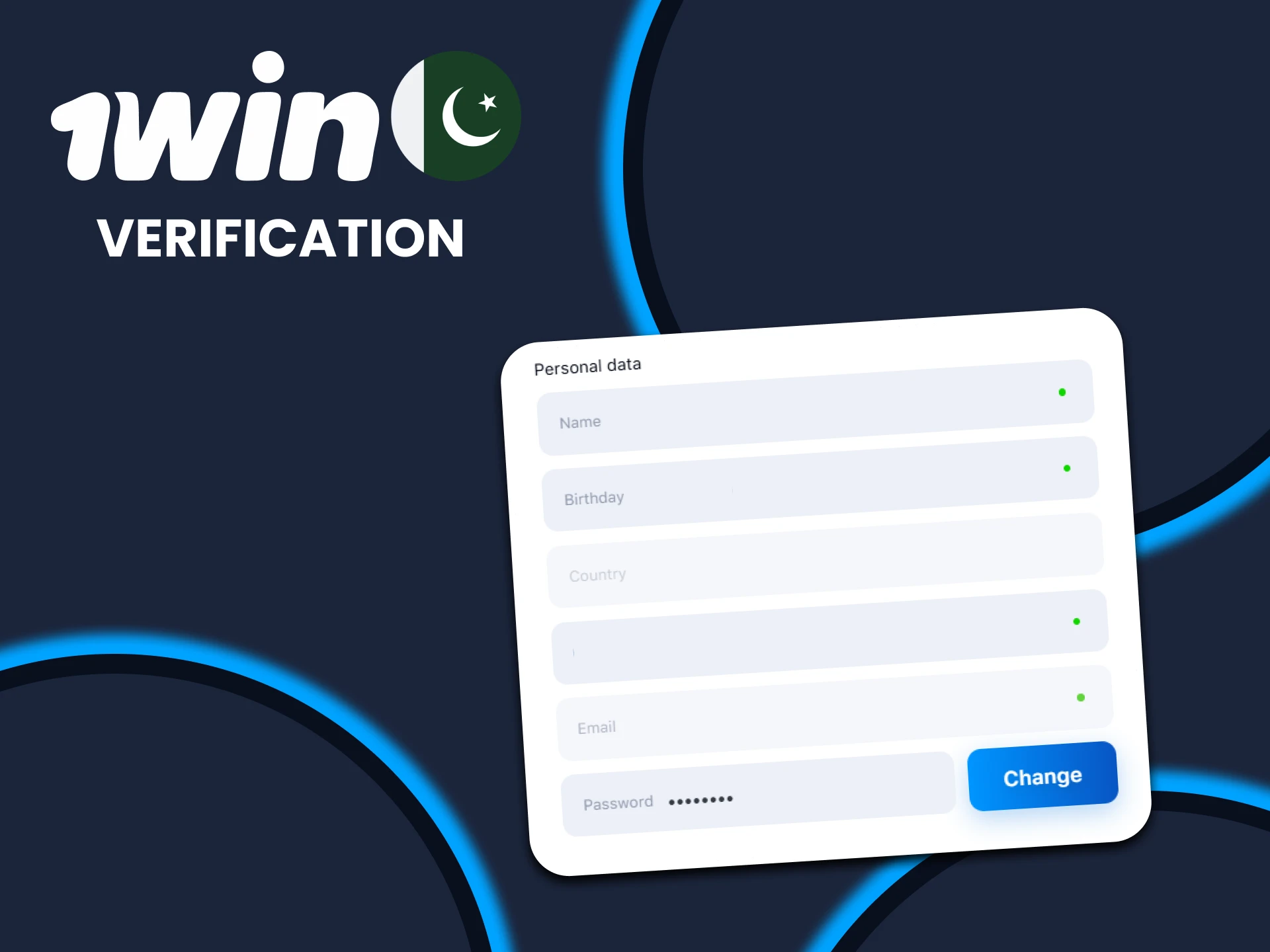 Fill in all the data for the 1win website.