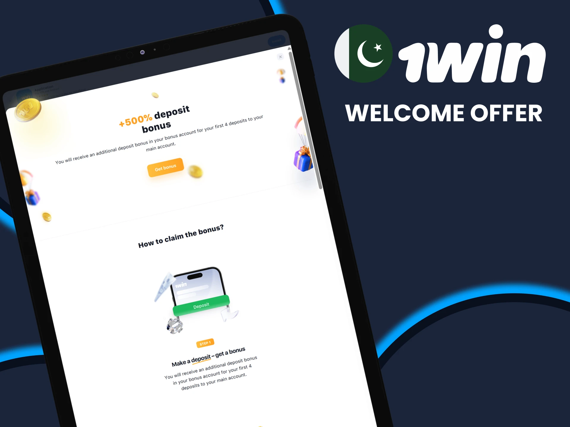 Get bonuses when registering at 1win.