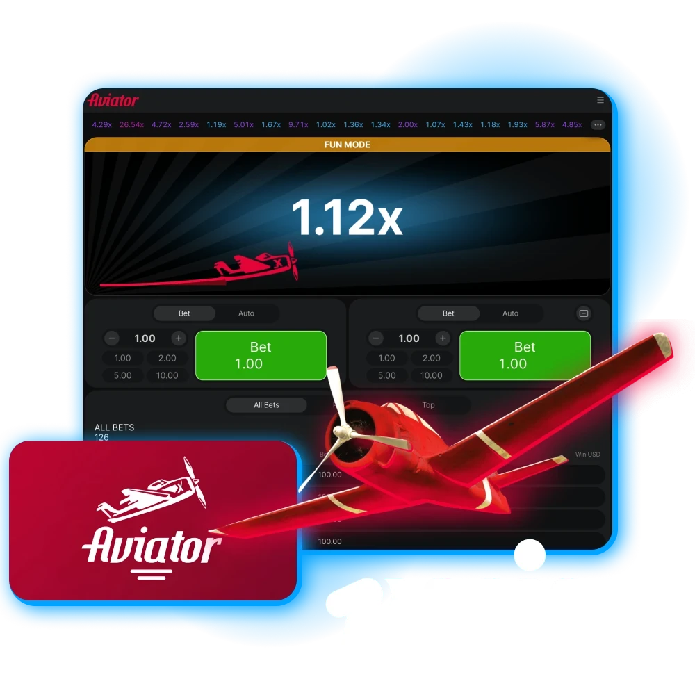 Go to the casino games section in the online casino 1win and choose the game Aviator.