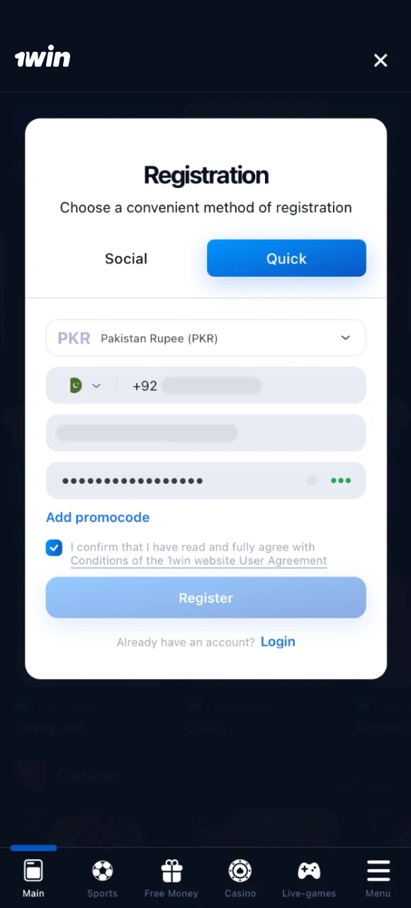 Register at online casino 1win, play and win in the game Aviator.