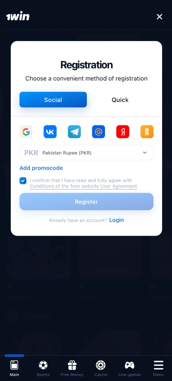 Register at 1win online casino and try your hand at the Lucky Jet game.