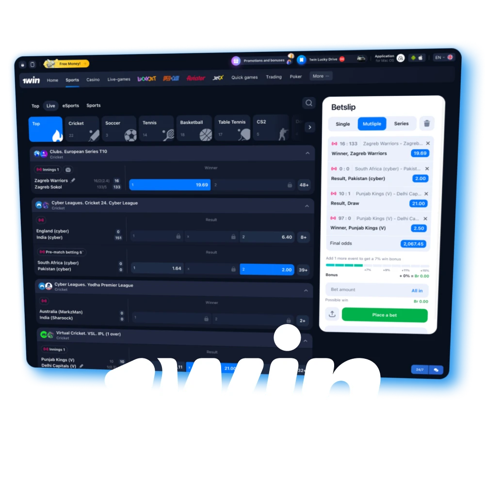 Dive into winning sports betting on 1win.